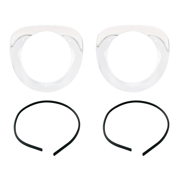 Chrome Headlight Bezels With Seals For 1955-57 Chevy Truck (Pair) - View 1