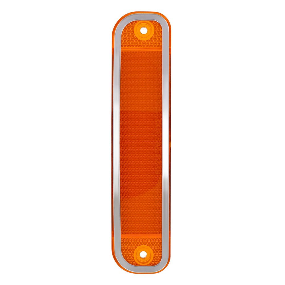 15 Amber LED Side Marker With Stainless Steel Trim For 1973-80 Chevy & GMC Truck, Amber Lens - View 2
