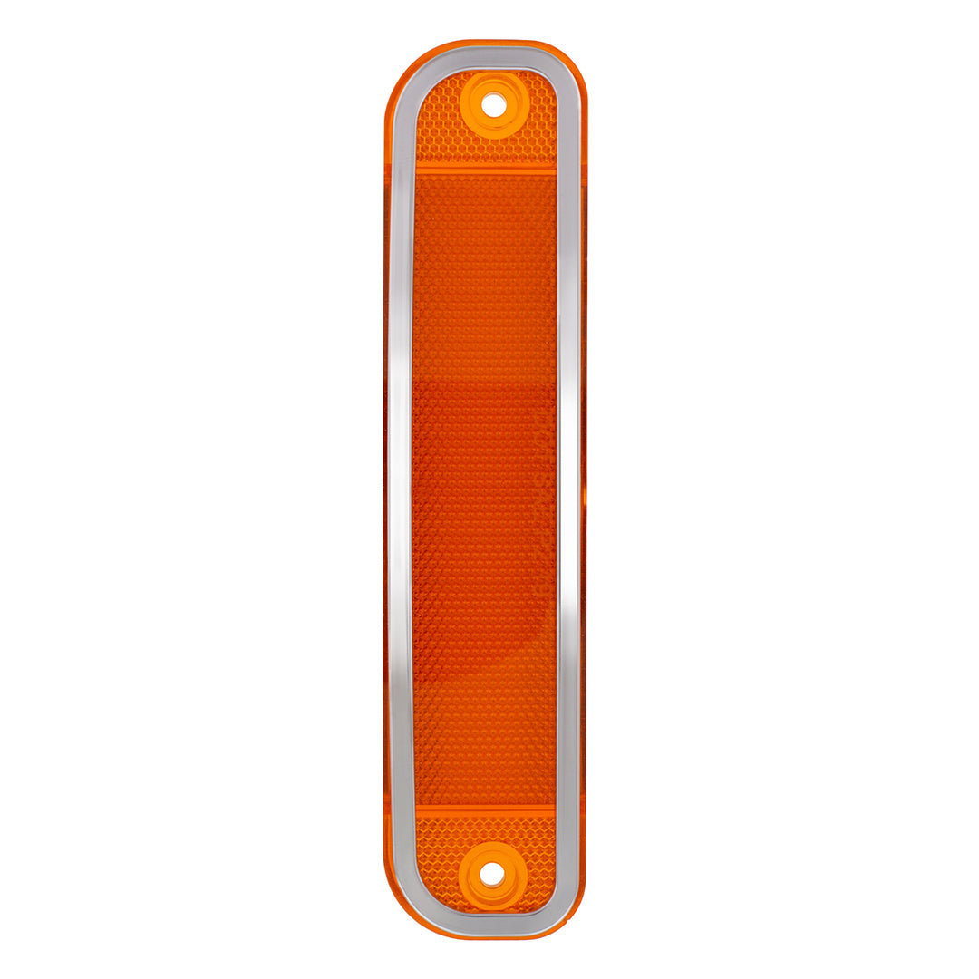 15 Amber LED Side Marker With Stainless Steel Trim For 1973-80 Chevy &amp; GMC Truck, Amber Lens - View 2