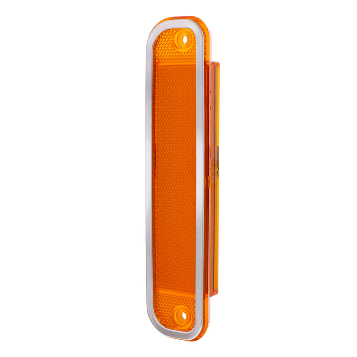 15 Amber LED Side Marker With Stainless Steel Trim For 1973-80 Chevy &amp; GMC Truck, Amber Lens - View 4
