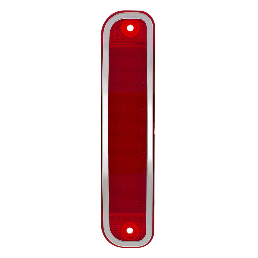 15 Red LED Side Marker With Stainless Steel Trim For 1973-80 Chevy & GMC Truck, Red Lens - View 2