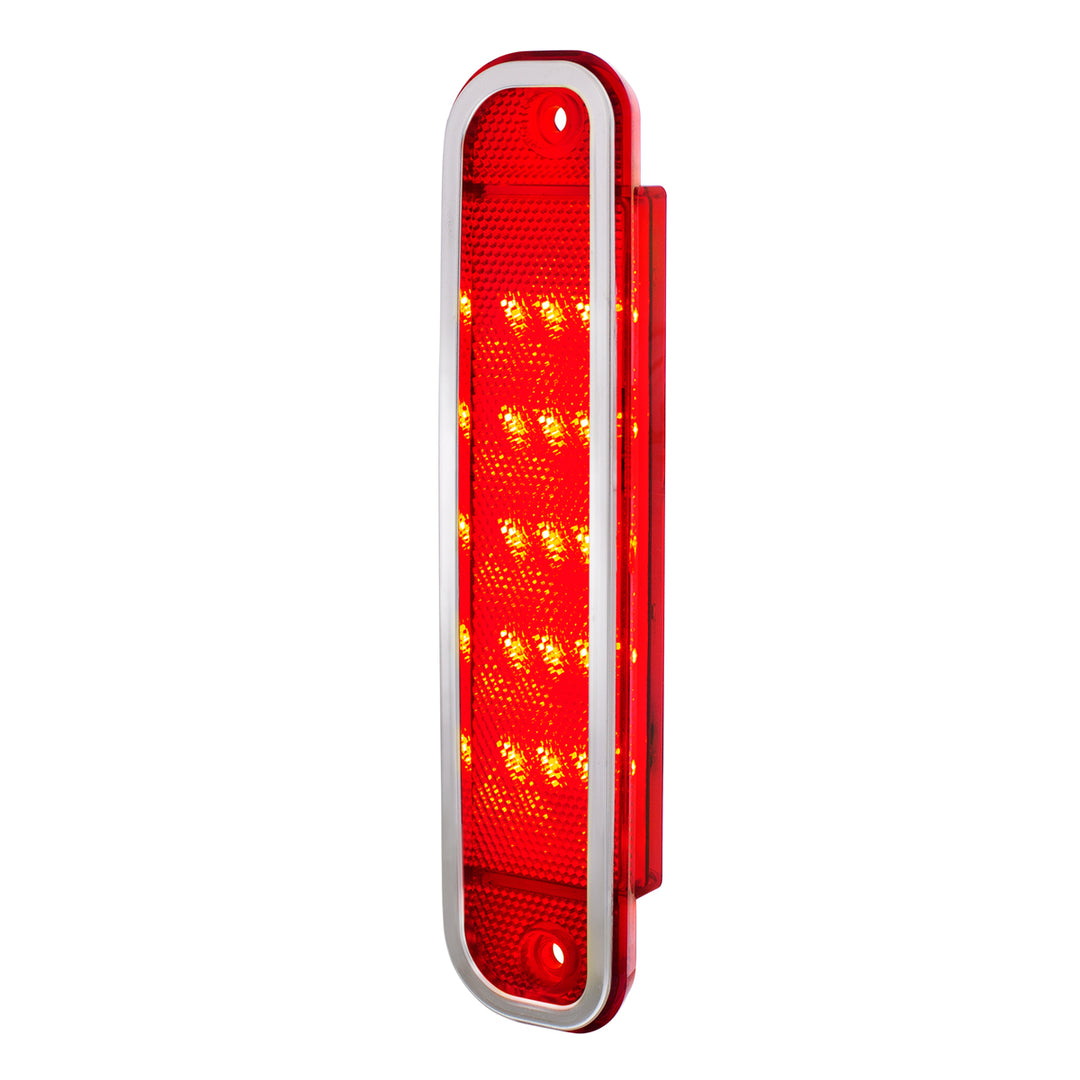 15 Red LED Side Marker With Stainless Steel Trim For 1973-80 Chevy &amp; GMC Truck, Red Lens - View 3