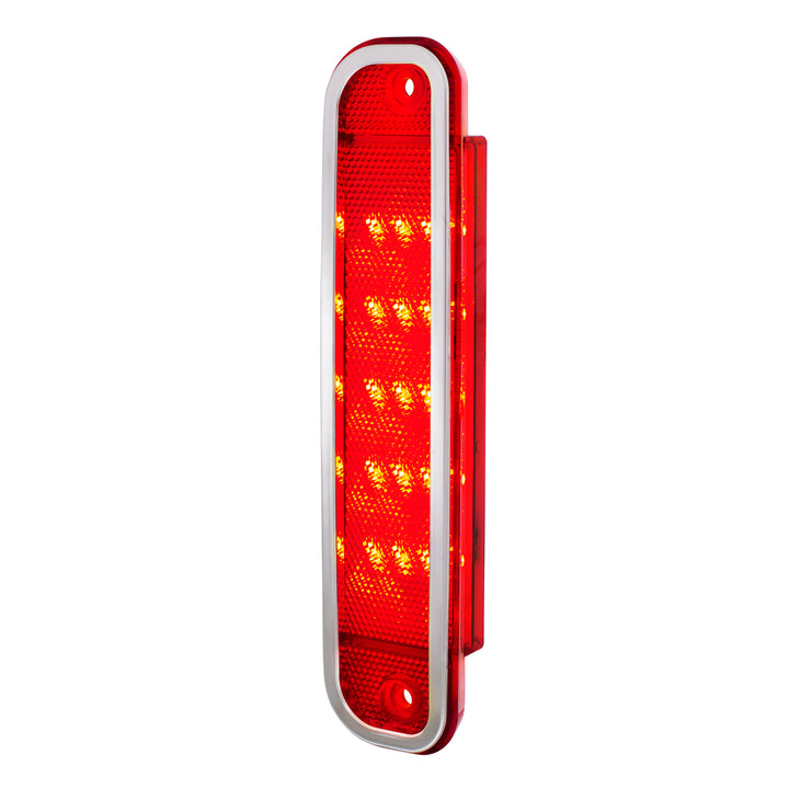 15 Red LED Side Marker With Stainless Steel Trim For 1973-80 Chevy &amp; GMC Truck, Red Lens - View 3