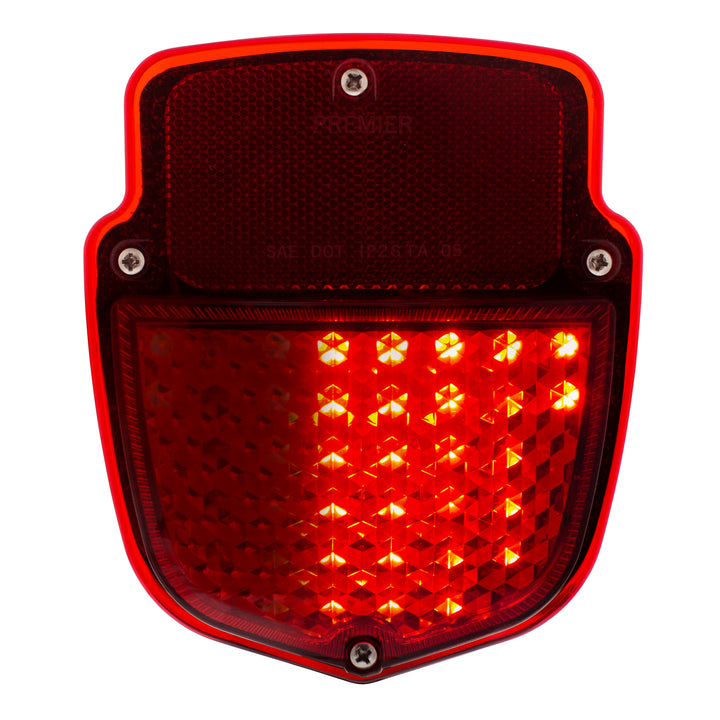 38 LED Sequential Tail Light Assembly With 12 LED LP Light &amp; SS Housing For 1953-56 Ford Truck - L/H - View 2