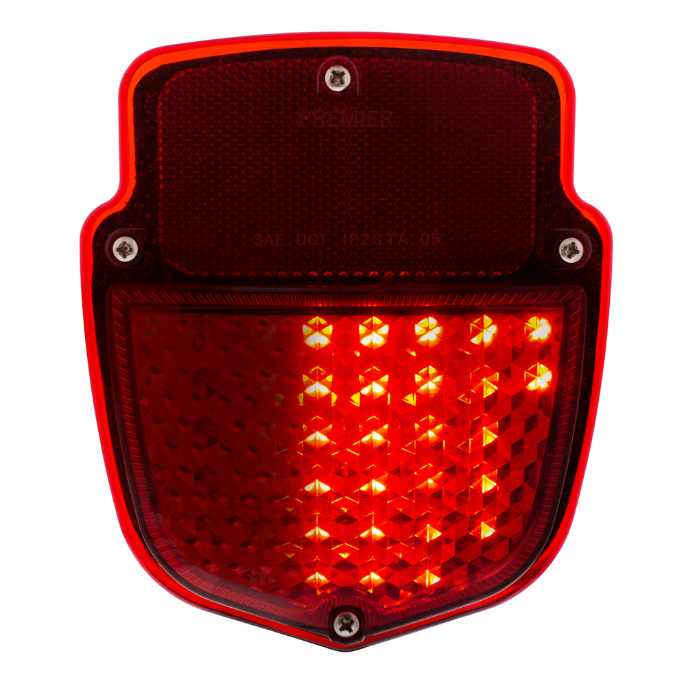 38 LED Sequential Tail Light Assembly With 12 LED LP Light & Black Housing For 1953-56 Ford Truck - L/H - View 2