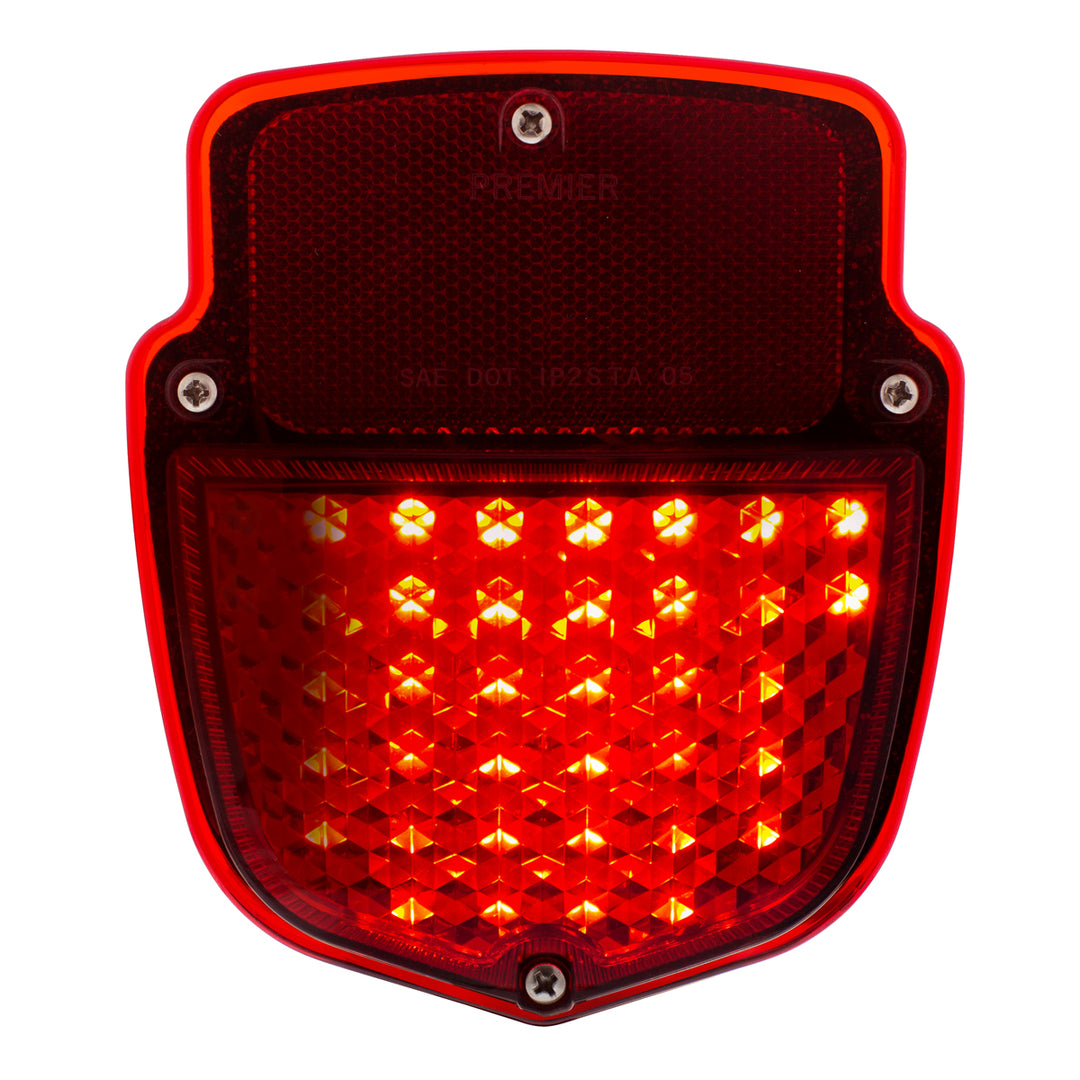38 LED Sequential Tail Light Assembly With 12 LED LP Light &amp; Black Housing For 1953-56 Ford Truck - L/H - View 3