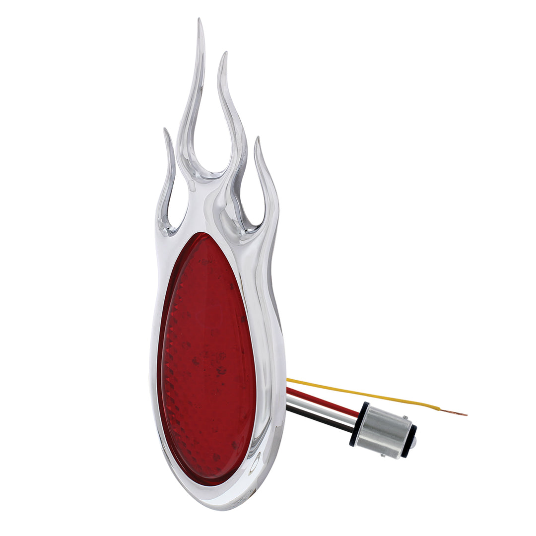 1938-39 Ford Car Style LED Sequential Tail Light With Chrome Flush Mount Flame Bezel - View 5