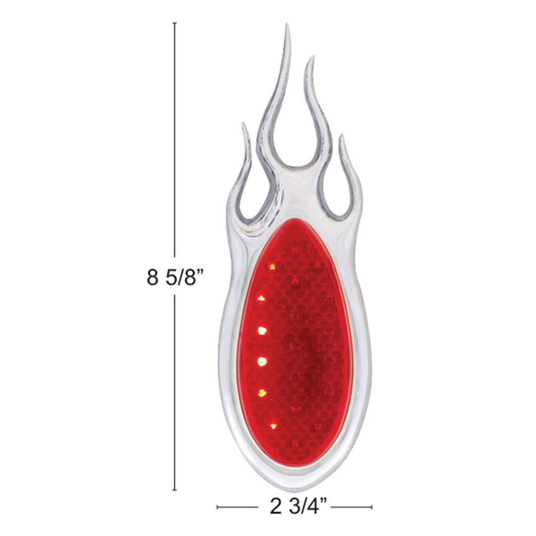 1938-39 Ford Car Style LED Sequential Tail Light With Chrome Flush Mount Flame Bezel - View 6