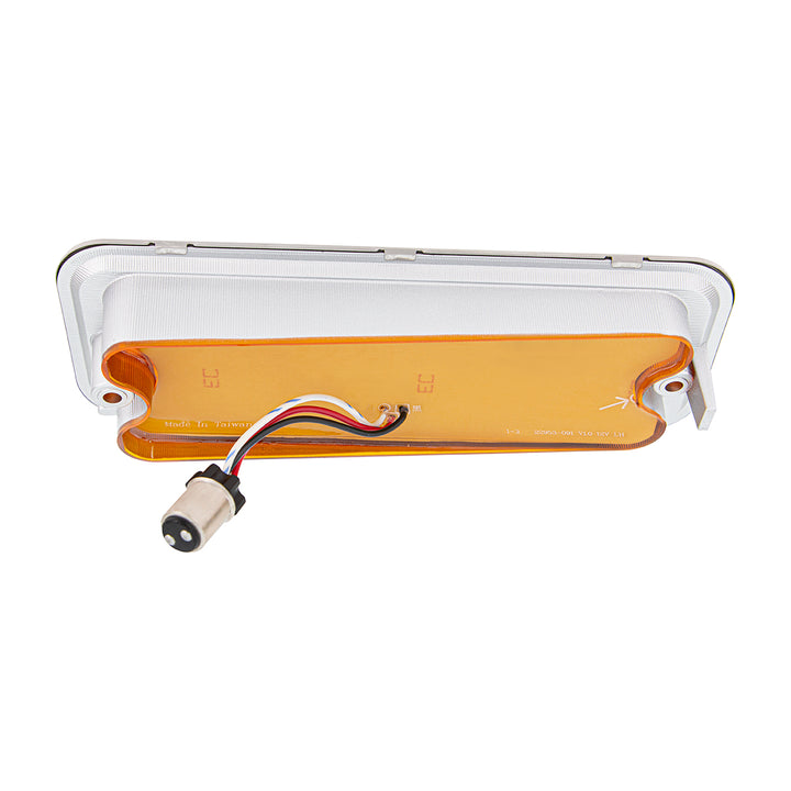 17 Amber LED Front Parking Light With SS Trim For 1973-80 Chevy &amp; GMC Truck, R/H - Amber Lens - View 6