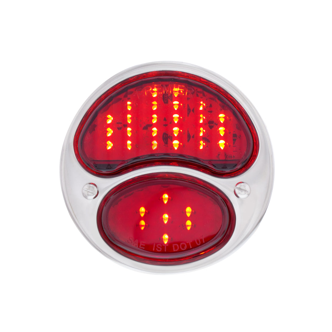 31 LED Sequential Tail Light Assembly With SS Housing &amp; Rim For 1928-31 Ford Car - R/H - View 3