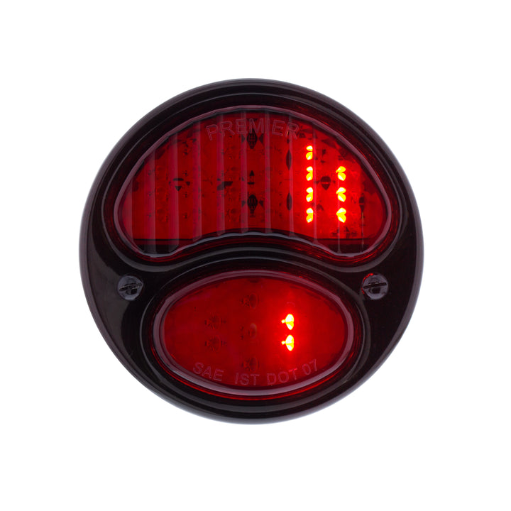 31 LED Sequential Tail Light Assembly With 4 LED LP Light &amp; Black Housing &amp; Rim For 1928-31 Ford Car - L/H - View 1