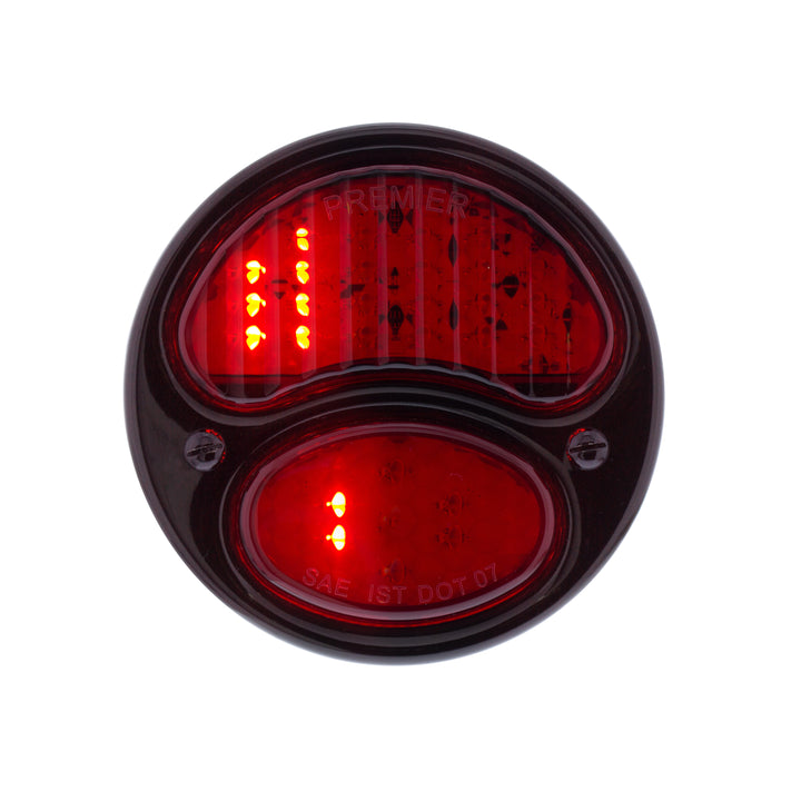 31 LED Sequential Tail Light Assembly With Black Housing &amp; Rim For 1928-31 Ford Car - R/H - View 1