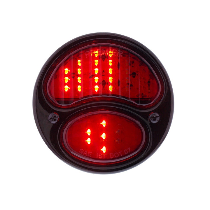 31 LED Sequential Tail Light Assembly With Black Housing &amp; Rim For 1928-31 Ford Car - R/H - View 2