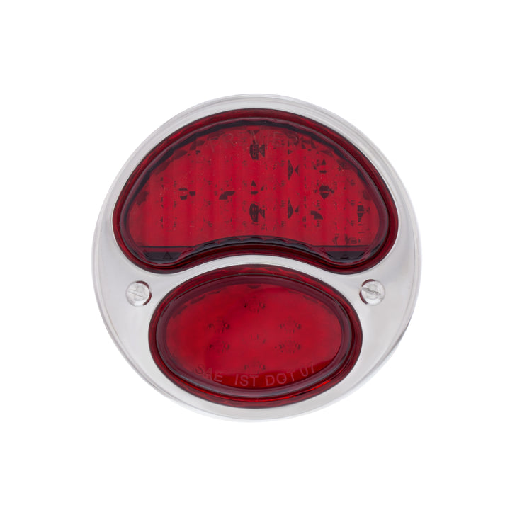 31 LED Sequential Tail Light Assembly With 4 LED LP Light, Black Housing, &amp; SS Rim For 1928-31 Ford Car - L/H - View 4