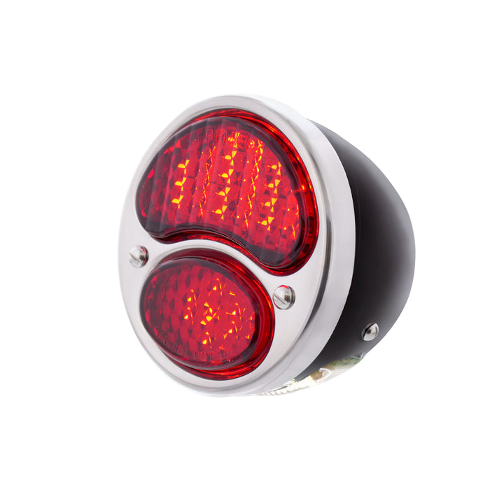 31 LED Sequential Tail Light Assembly With 4 LED LP Light, Black Housing, &amp; SS Rim For 1928-31 Ford Car - L/H - View 5