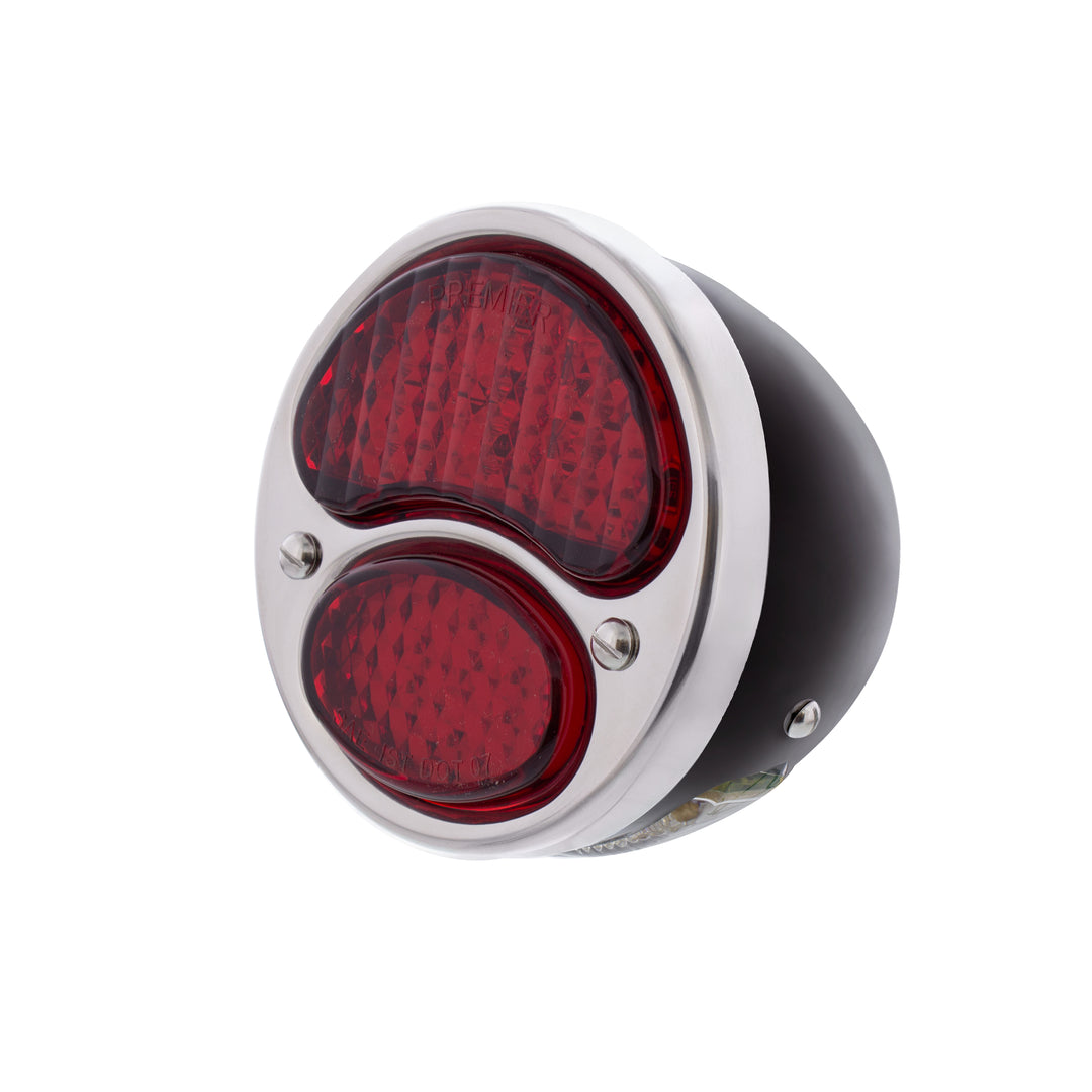 31 LED Sequential Tail Light Assembly With 4 LED LP Light, Black Housing, &amp; SS Rim For 1928-31 Ford Car - L/H - View 6