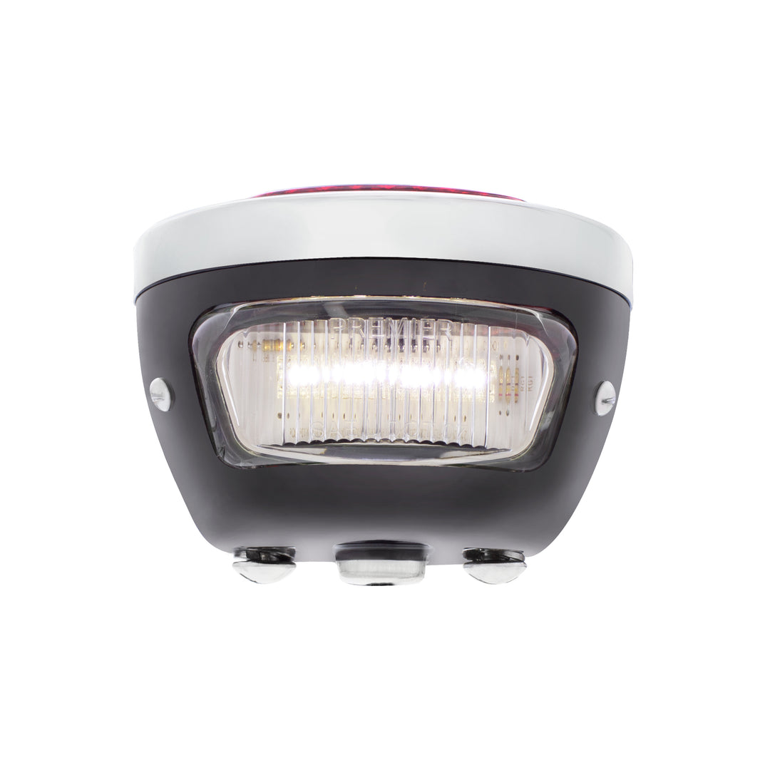 31 LED Sequential Tail Light Assembly With 4 LED LP Light, Black Housing, &amp; SS Rim For 1928-31 Ford Car - L/H - View 9
