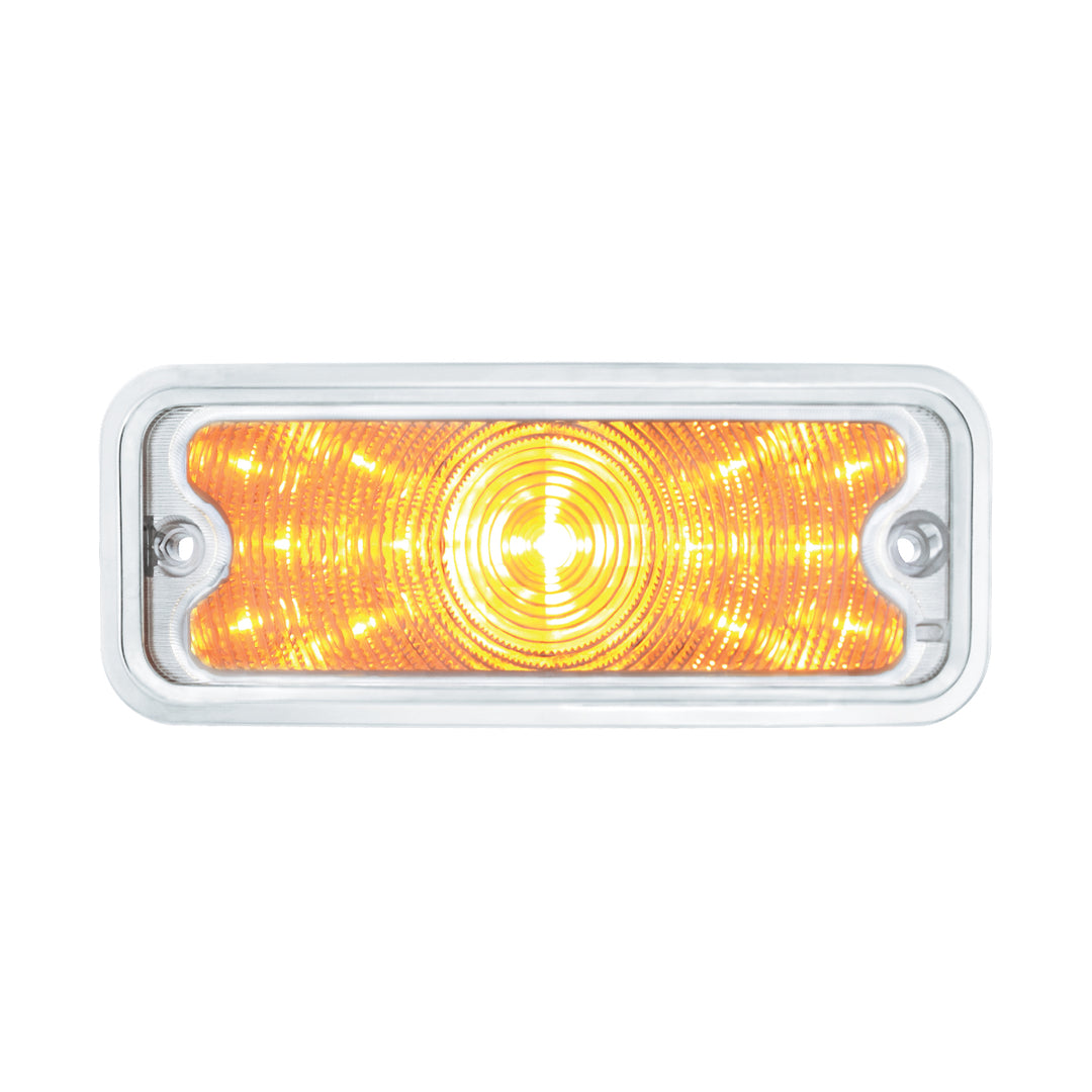 17 Amber LED Front Parking Light With SS Trim For 1973-80 Chevy &amp; GMC Truck, L/H - Clear Lens - View 1