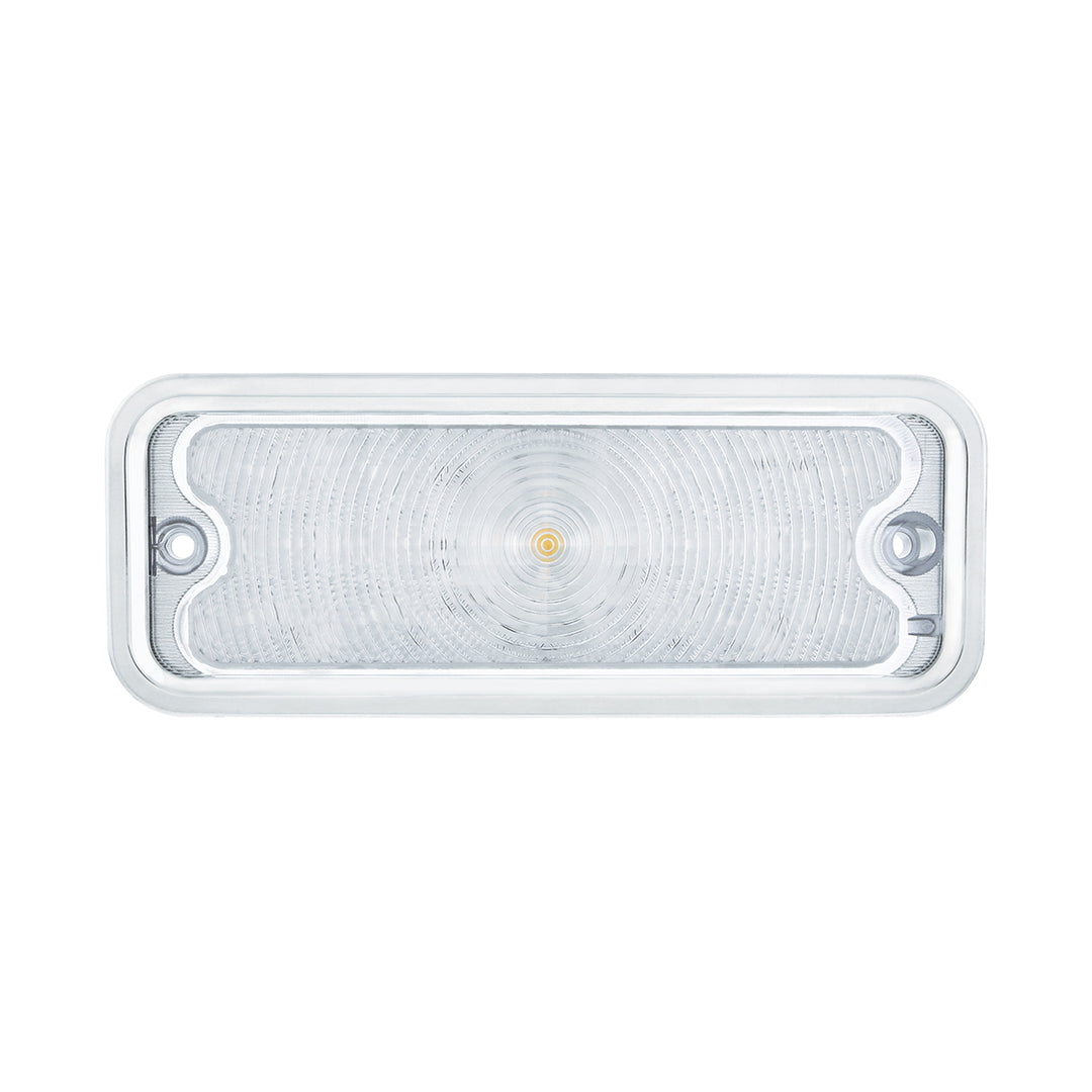 17 Amber LED Front Parking Light With SS Trim For 1973-80 Chevy &amp; GMC Truck, L/H - Clear Lens - View 2