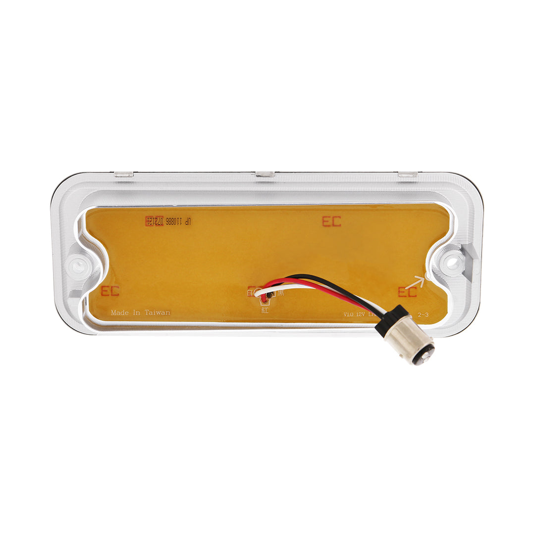17 Amber LED Front Parking Light With SS Trim For 1973-80 Chevy &amp; GMC Truck, L/H - Clear Lens - View 6