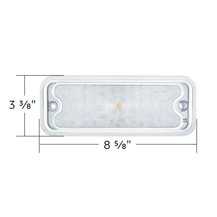 17 Amber LED Front Parking Light With SS Trim For 1973-80 Chevy &amp; GMC Truck, L/H - Clear Lens - View 8