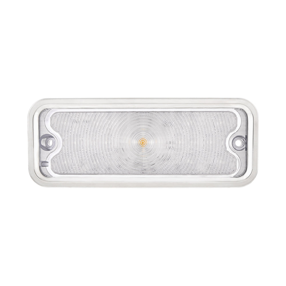 17 Amber LED Front Parking Light With SS Trim For 1973-80 Chevy & GMC Truck, R/H - Clear Lens - View 2