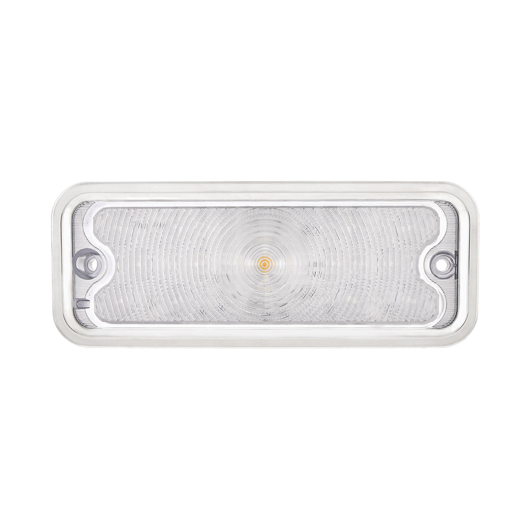 17 Amber LED Front Parking Light With SS Trim For 1973-80 Chevy &amp; GMC Truck, R/H - Clear Lens - View 2