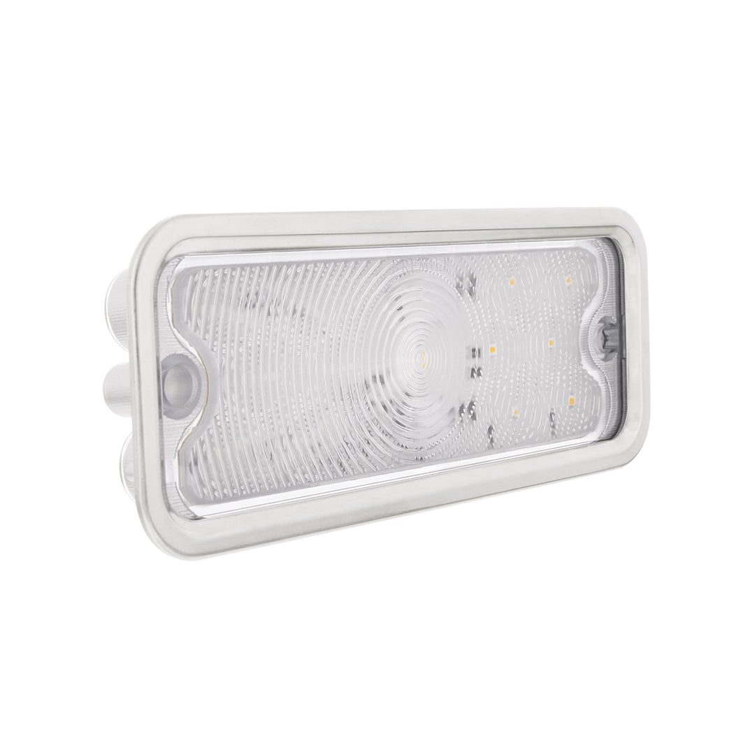 17 Amber LED Front Parking Light With SS Trim For 1973-80 Chevy &amp; GMC Truck, R/H - Clear Lens - View 4