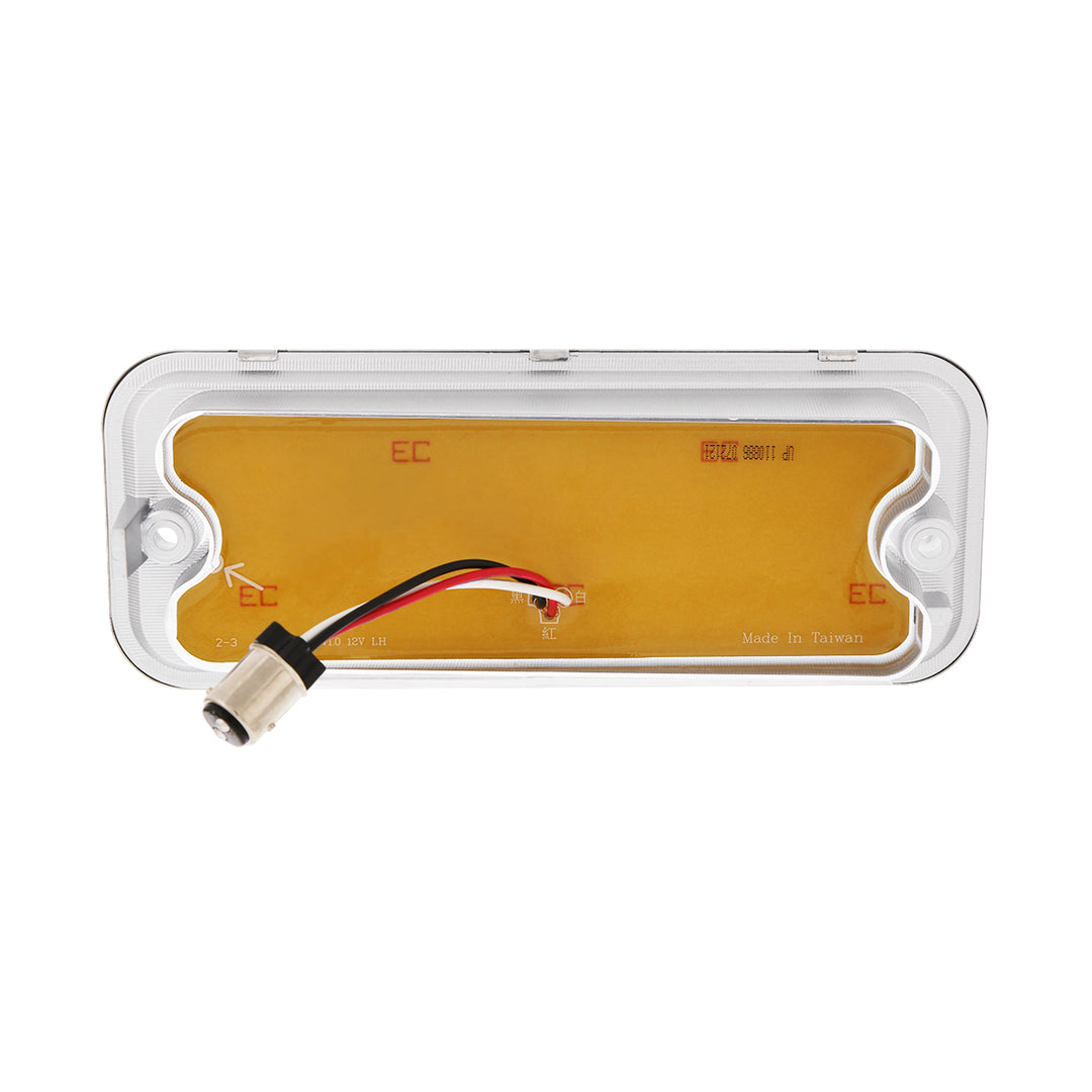 17 Amber LED Front Parking Light With SS Trim For 1973-80 Chevy &amp; GMC Truck, R/H - Clear Lens - View 6