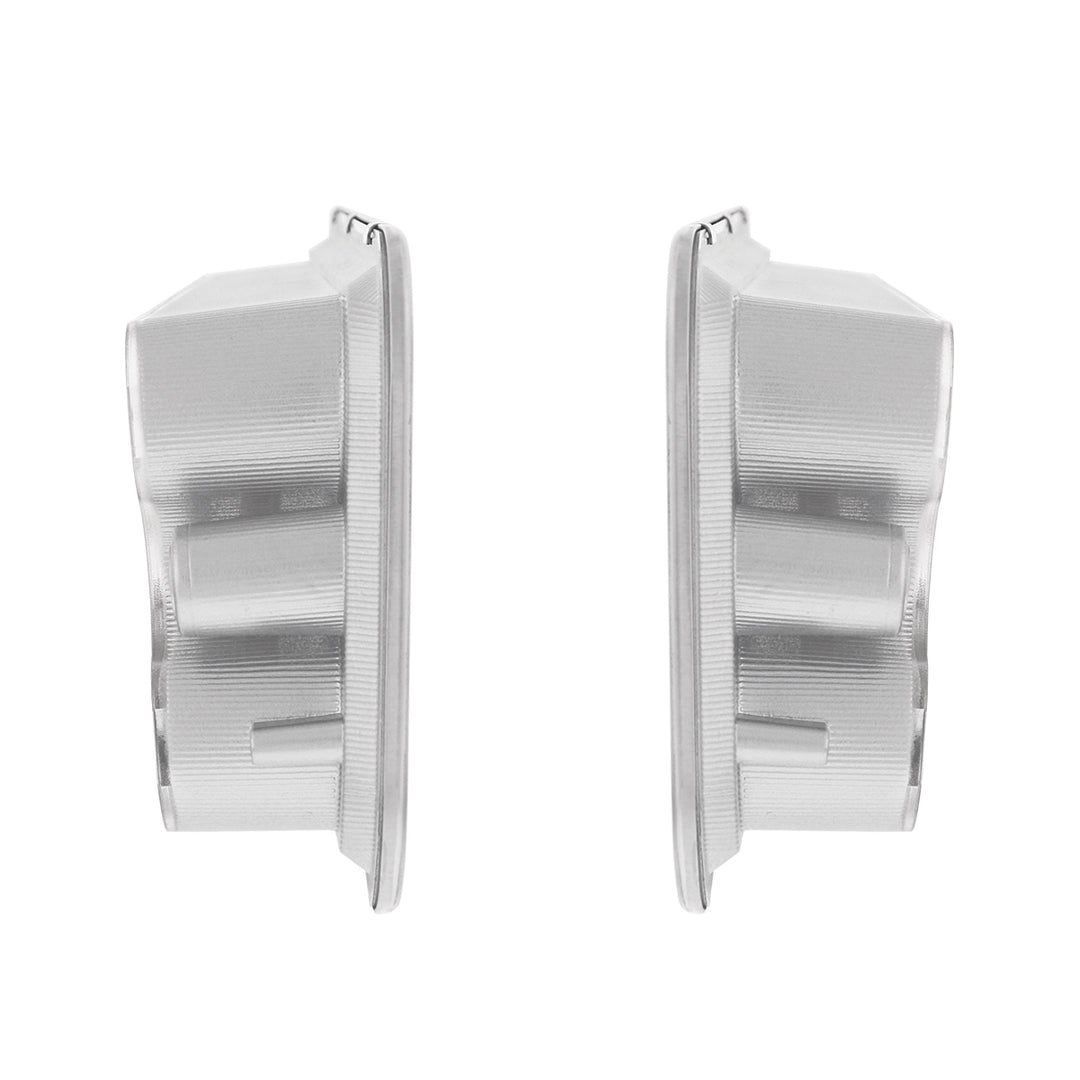 17 Amber LED Front Parking Light Set With SS Trim For 1973-1980 Chevy &amp; GMC Truck-Clear Lens (Pair) - View 5