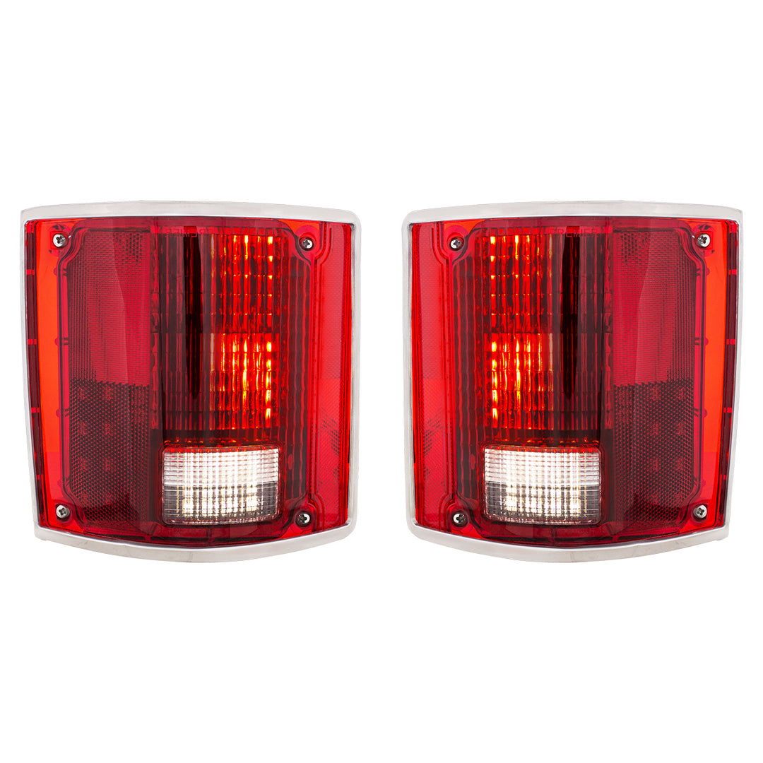 LED Sequential Tail Light Set With Trim For 1973-1987 Chevy &amp; GMC Truck (Pair) - View 1