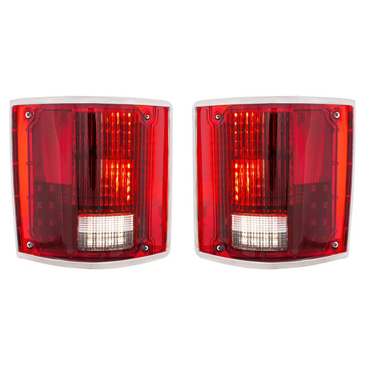 LED Sequential Tail Light Set With Trim For 1973-1987 Chevy &amp; GMC Truck (Pair) - View 1