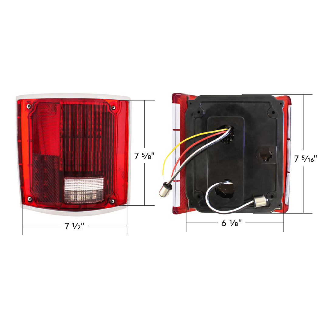 LED Sequential Tail Light Set With Trim For 1973-1987 Chevy &amp; GMC Truck (Pair) - View 10