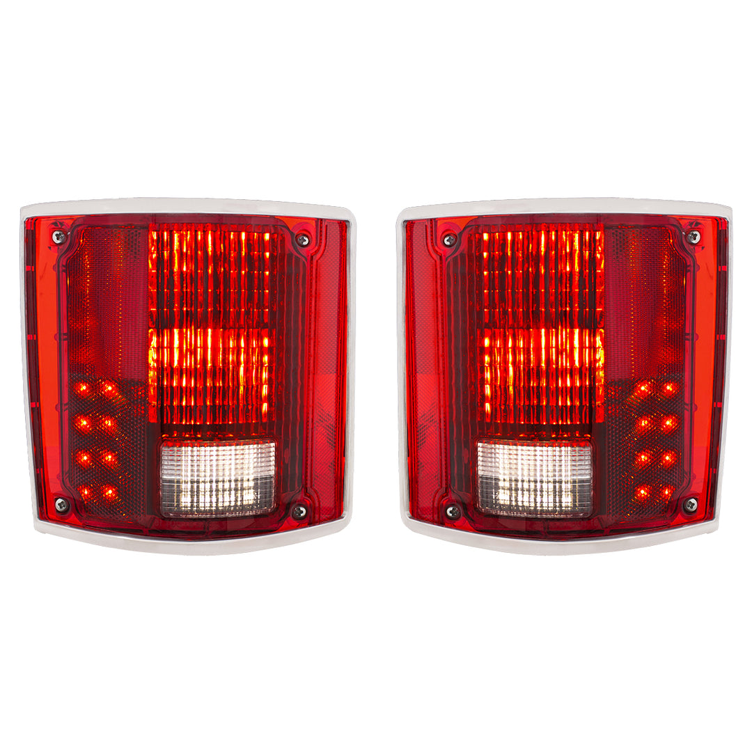 LED Sequential Tail Light Set With Trim For 1973-1987 Chevy &amp; GMC Truck (Pair) - View 3