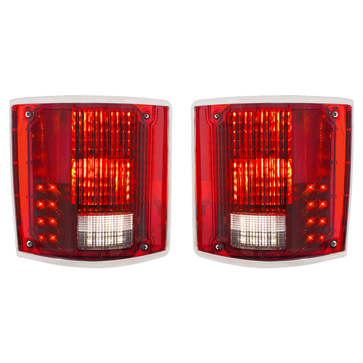 LED Sequential Tail Light Set With Trim For 1973-1987 Chevy &amp; GMC Truck (Pair) - View 3