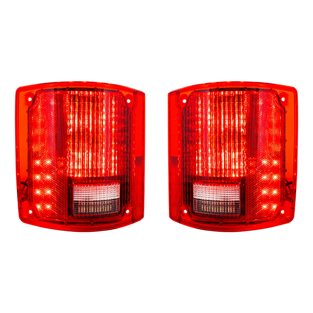 56 LED Sequential Tail Light Set Without Trim For 1973-1987 Chevy &amp; GMC Truck (Pair) - View 3