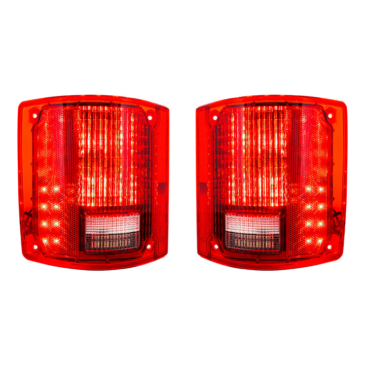 56 LED Sequential Tail Light Set Without Trim For 1973-1987 Chevy &amp; GMC Truck (Pair) - View 3