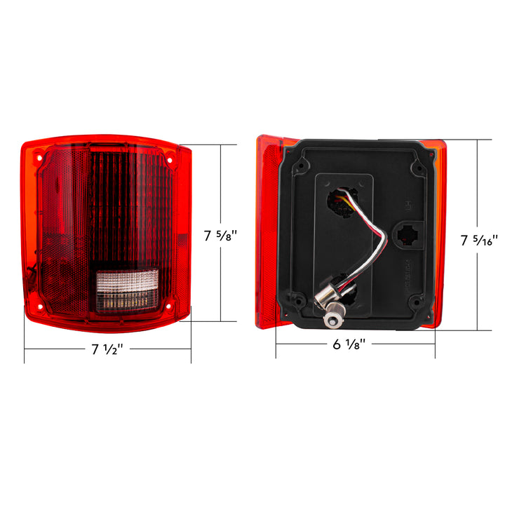 56 LED Sequential Tail Light Set Without Trim For 1973-1987 Chevy &amp; GMC Truck (Pair) - View 9