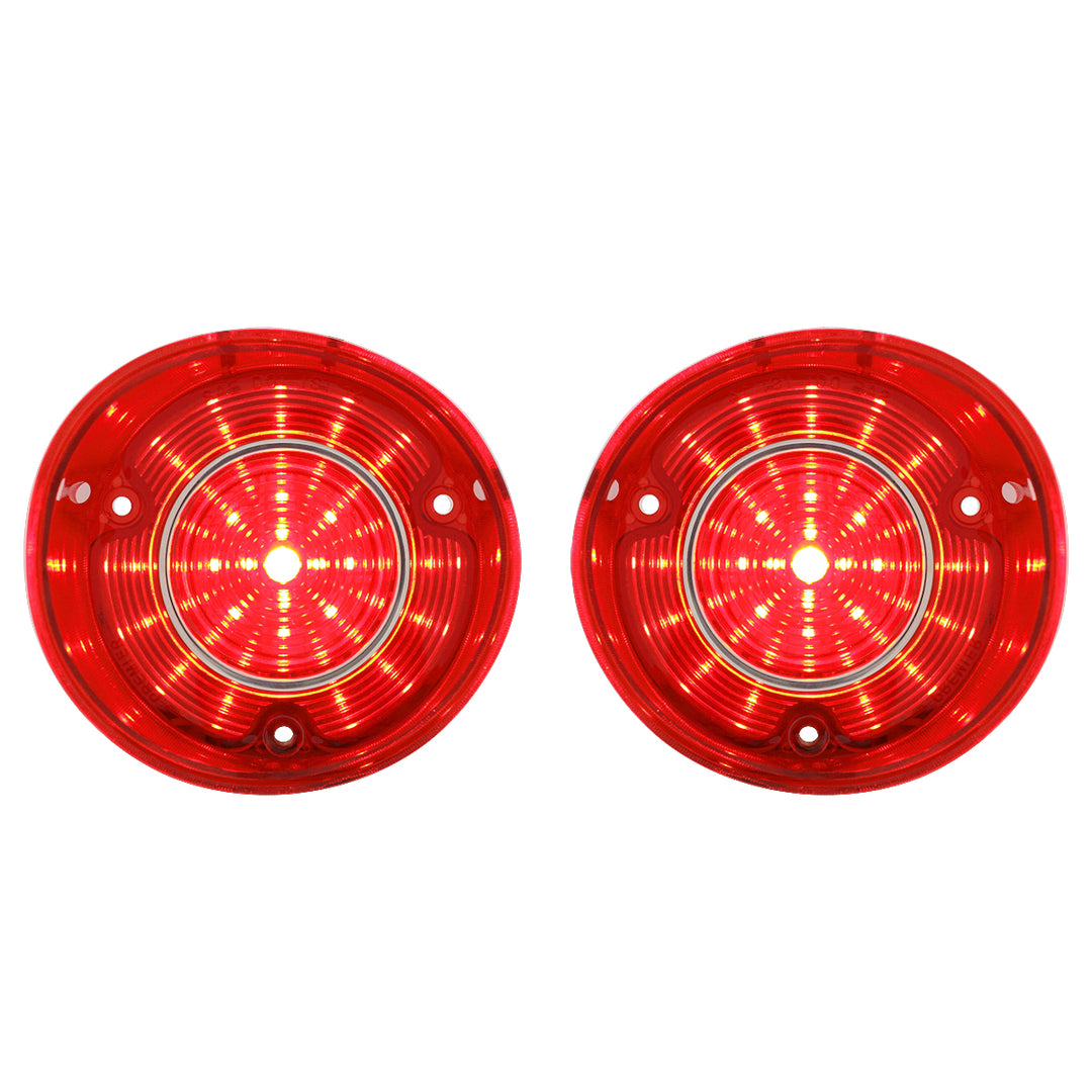 42 LED Tail Light Set With Stainless Steel Trim For 1972 Chevy Chevelle SS/Malibu (Pair) - View 1