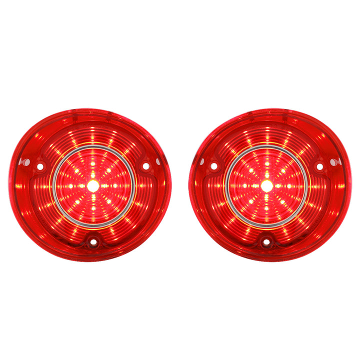 42 LED Tail Light Set With Stainless Steel Trim For 1972 Chevy Chevelle SS/Malibu (Pair) - View 1