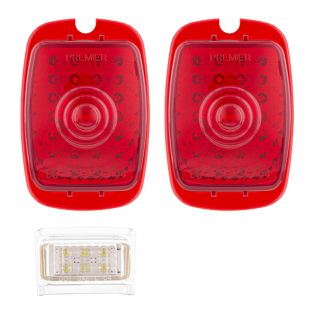 27 LED Tail Light With 6 LED LP Light Set For Chevy Passenger Car (1937-1938) & Truck (1940-1953) (Pair) - View 2