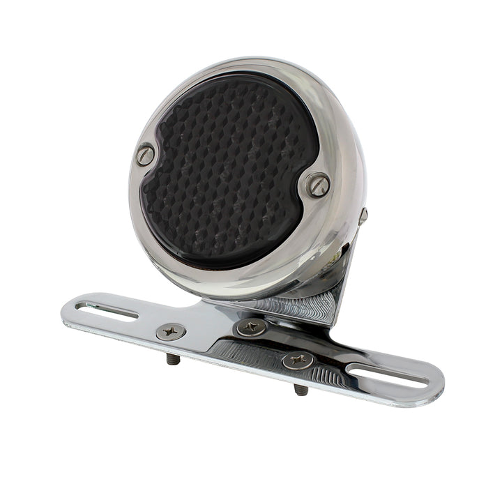 Chrome Motorcycle Rear Fender LP Bracket With 1933-36 Ford Style LED Tail Light - View 4