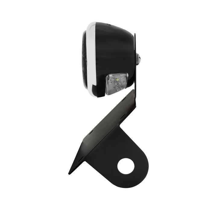Black Horizontal Side Mount License Bracket For Motorcycle With 1933-36 Ford Style LED Tail Light - View 6