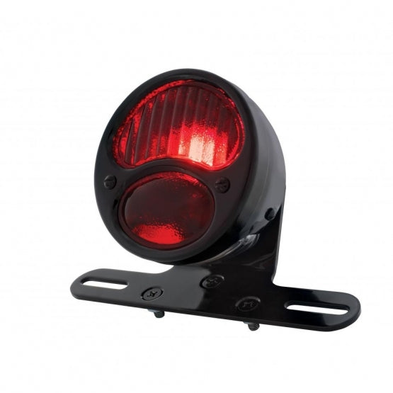 DUO Lamp Motorcycle Rear Fender Tail Light With Red Glass Lens - View 1
