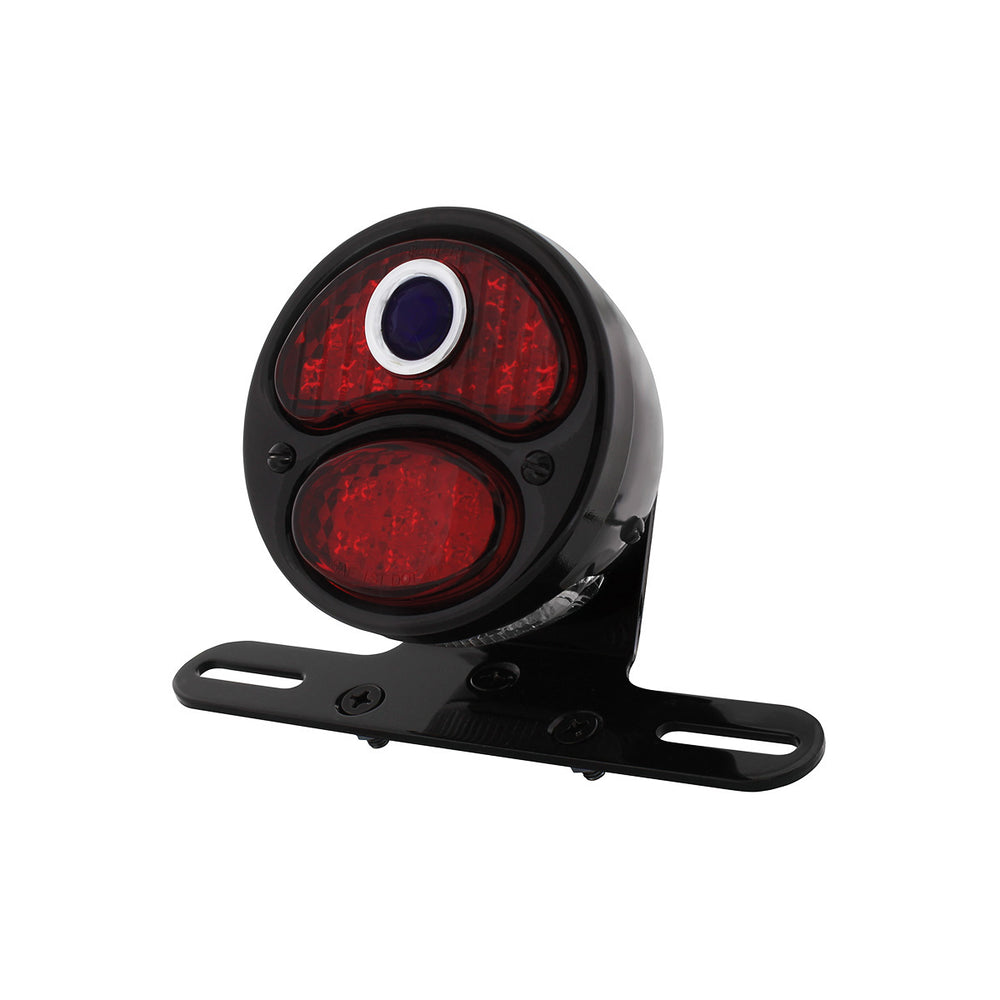 LED "DUO LAMP" Motorcycle Rear Fender Tail Light With Blue Dot - View 2