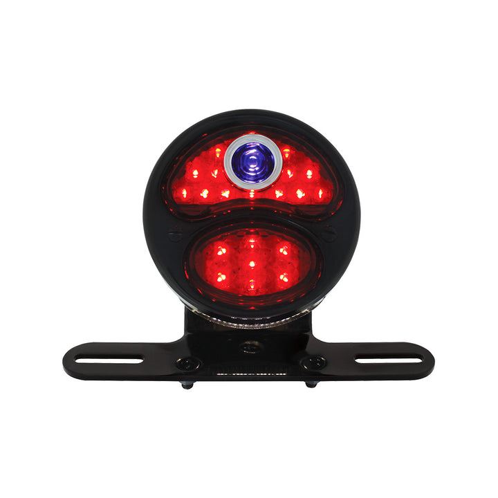 LED "DUO LAMP" Motorcycle Rear Fender Tail Light With Blue Dot - View 3
