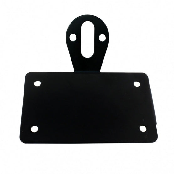 Black "Bobber" Motorcycle Style Horizontal Side Mount Light Bracket - View 2