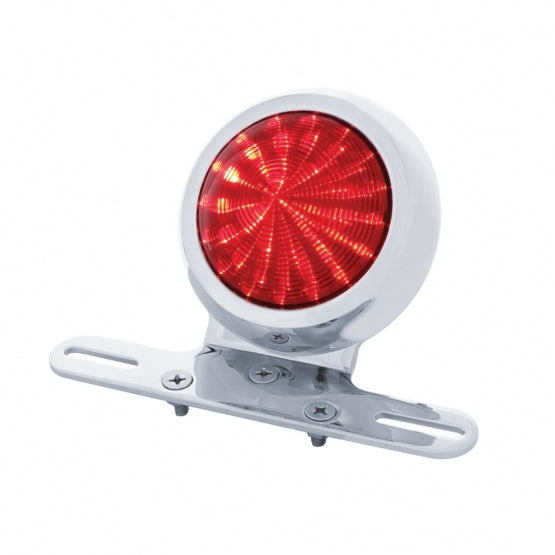 1950s Pontiac Style LED Fender Light For Motorcycle With Red Lens - View 1
