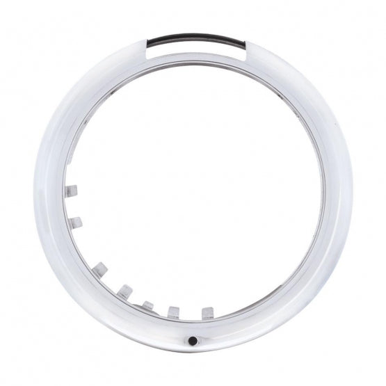 Stainless Steel "Classic" Headlight Bezel With LED Turn Signal Cutout - View 1