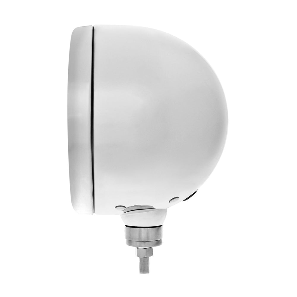 Stainless Steel "BULLET" Classic Headlight Housing - No Turn Signal - View 2